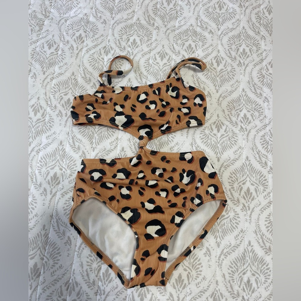 Leopard Print Kids Swim Set art Class